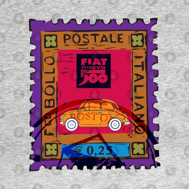 Vintage Fiat Stamp by CreativePhil